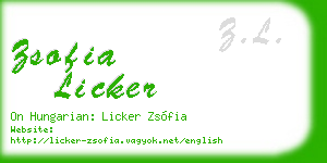 zsofia licker business card